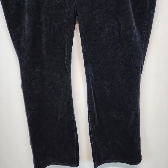 Talbots Curvy Stretch Straight Leg Corduroy Pants Size 24W Black High Rise 44x32 - Picture 5 of 15